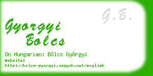 gyorgyi bolcs business card